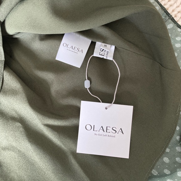 Olaesa (from Amazon) NWT Green Babydoll Flowy Dress - Picture 7 of 10
